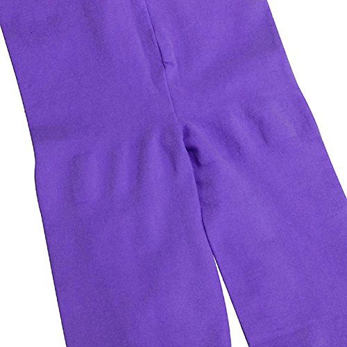 Banner Bonnie Girls' Opaque Microfiber Dance Stockings School Uniform Footed Tights (12-14, Purple)3