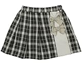 [Bee] ビー ミニスカート ガールズ 女の子 キッズ プリーツ リボン 卒業式 入学式 制服 小学生 子供服 チェック柄 bbb01726 110cm ブラック
