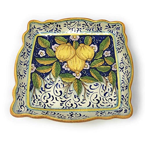 Hand-Painted Italian Lemon Serving Plate
