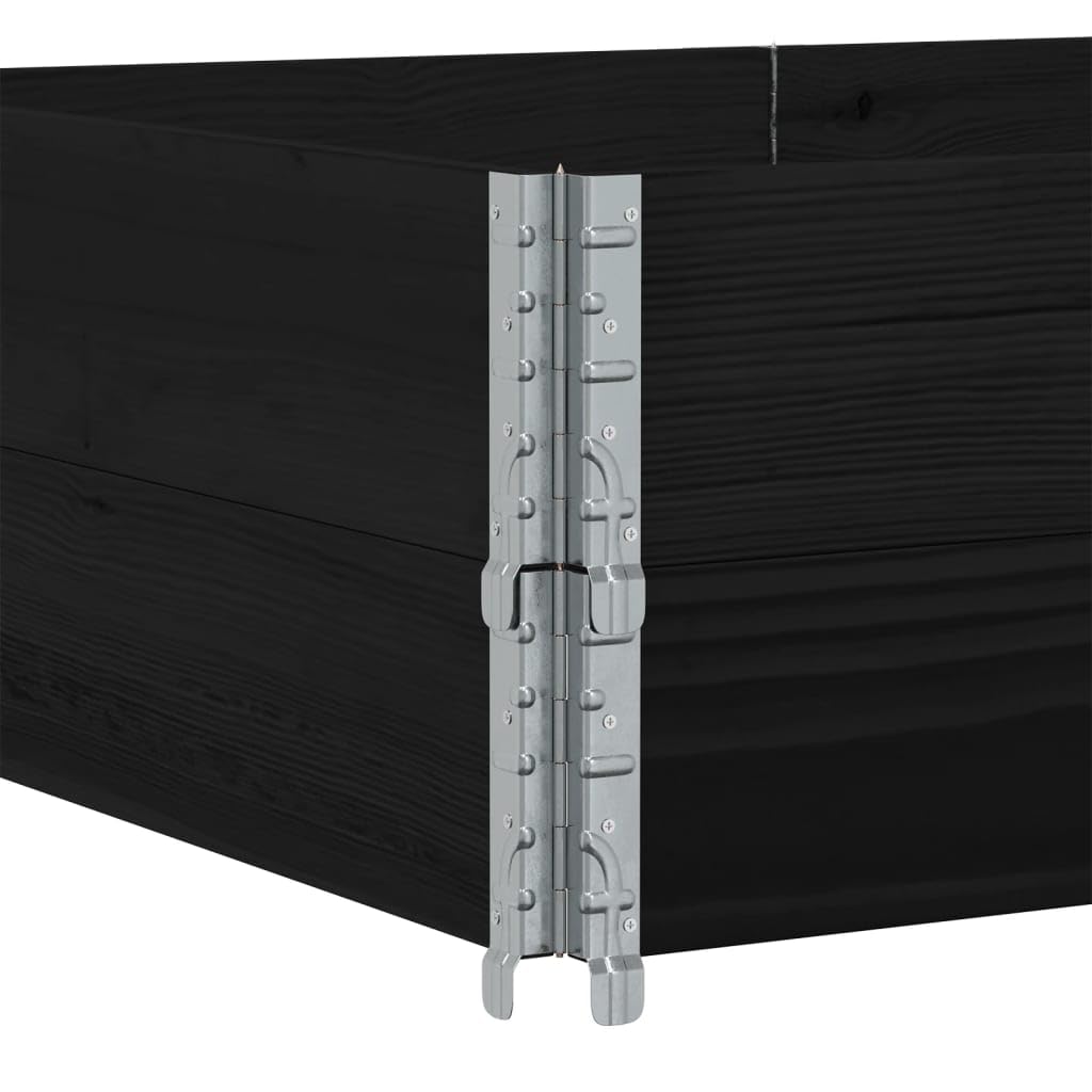 Paretali per Pallet 2 pz Neri 150x100cm Legno Massello di Pino, Commercio e Industria,Movimentazione di Materiali,Pianali di carico e Pallet, 24.4kg-4010306