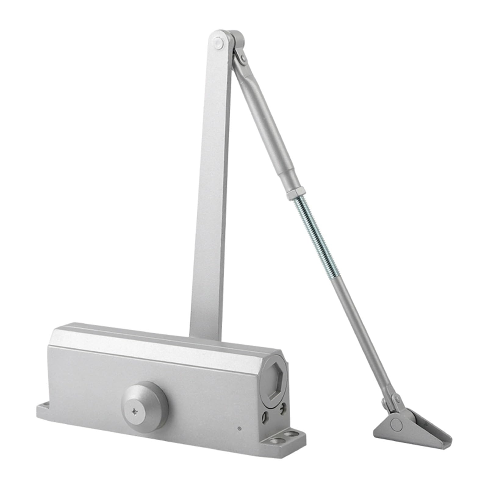 Cierrapuertas Automático para uso Comercial y Doméstico, Cierra Puertas de Tamaño Ajustable, Cierrapuertas Silencioso con Amortiguador Hidráulico, Carcasa de Aluminio, Montaje Superior(18.6cm/7.3in)