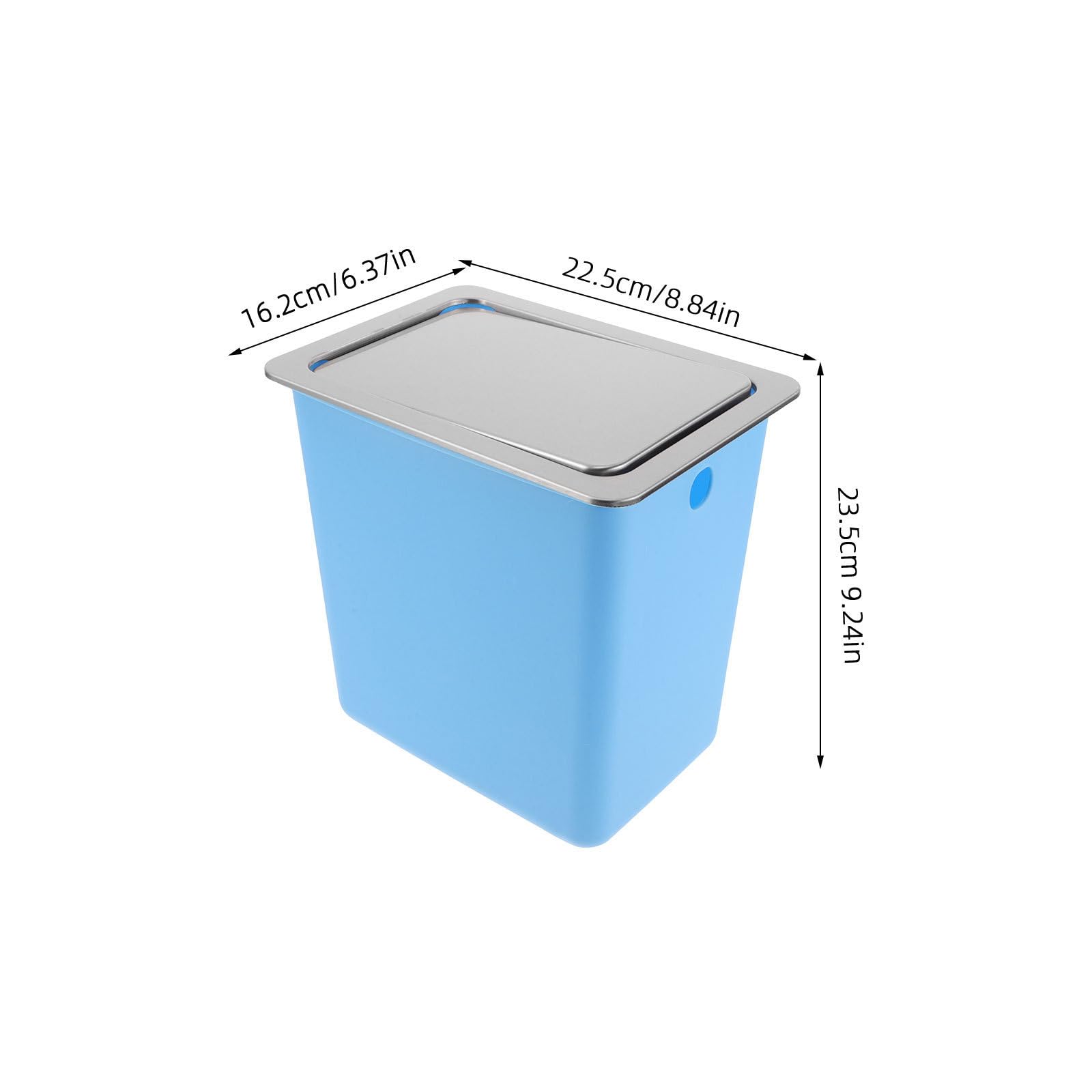 Toddmomy Cubo de Basura para Cocina con Tapa Oscilante de Acero Inoxidable y Diseño Compacto, Adecuado para Restaurantes y Hoteles, con Sistema Fácil de Eliminación de Residuos