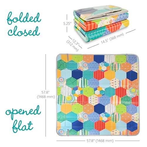 Infantino Foldable Soft Foam Play Mat, Baby Play Mat for Tummy Time & Floor Play, Lightweight, Easy to Store, Wipeable, Multicolor