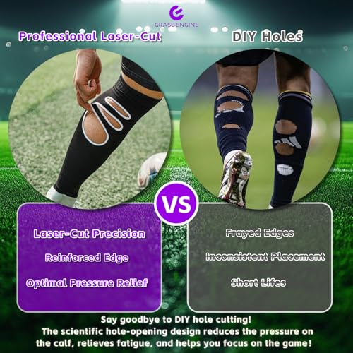 Adult Soccer Socks Men and Women, Pre Cut Breathable Hole Football Socks, Anti Slip Knee High Athletic3