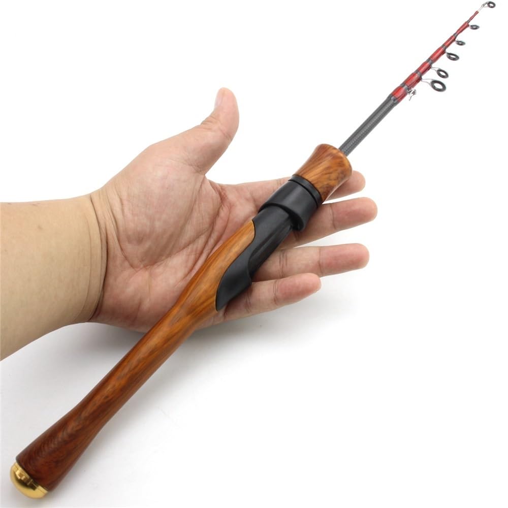 Wędka, Wędka muchowa UL Modulated Retractable Fly Rod, lekka, prosta rączka, konstrukcja z paszczą konia