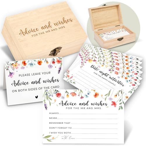Mermermu Brown Advice And Wishes Card, Advice Cards For The Bride And Groom Bridal Showerwedding Or Baby Shower Birthday Graduation Retirement Guestbook 25 Cards 05 - View #7