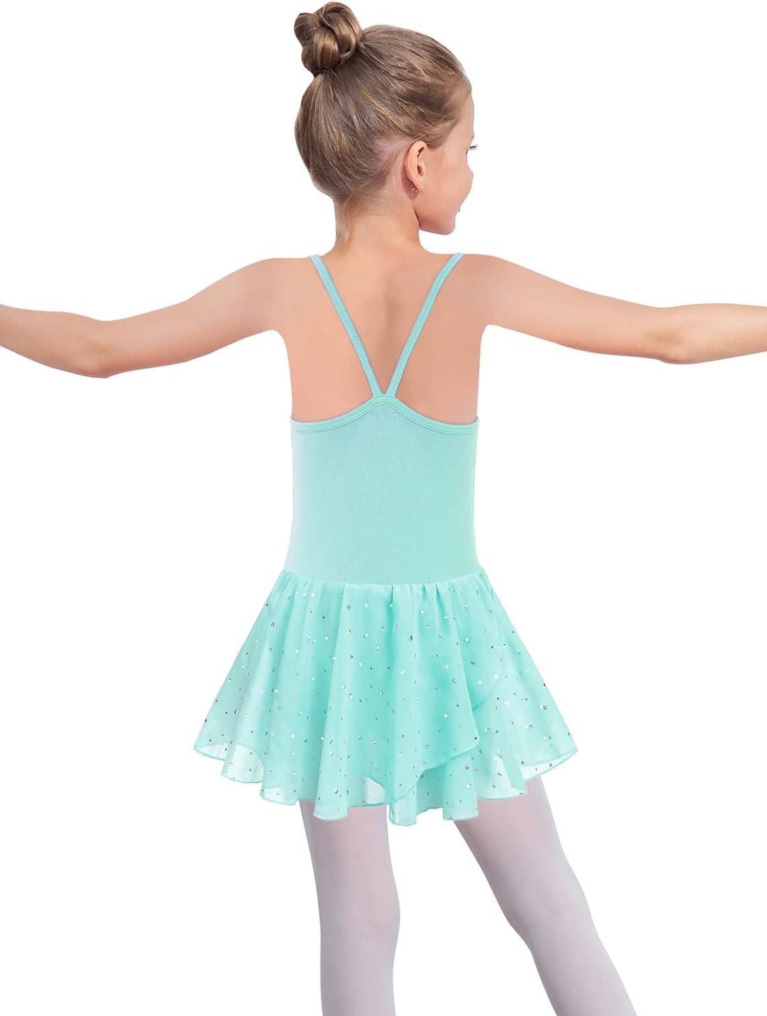 EQSJIU Toddler Ballet Leotard for Girls Camisole Solid Leotards Dance Skirts Kids Ballerina Dress Ballet Clothes 2-10 Years - Image 4
