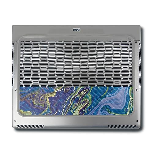 Image of MightySkins Carbon Fiber Skin Compatible with Alienware X16 R1 (2023) Full Wrap Kit - Blue Pour | Protective, Durable Textured Carbon Fiber Finish | Easy to Apply & Change Styles | Made in The USA