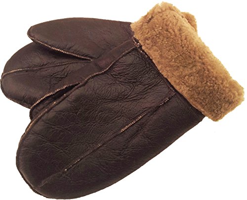 Guantes mitones contra el frío UNICORN de cuero real y pelaje para manos siempre calientes