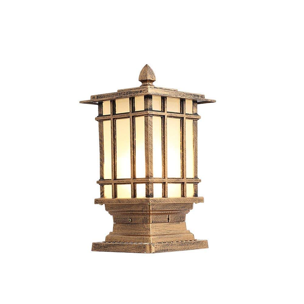 Lampadaire extérieur haut de gamme en alliage d'aluminium style rétro