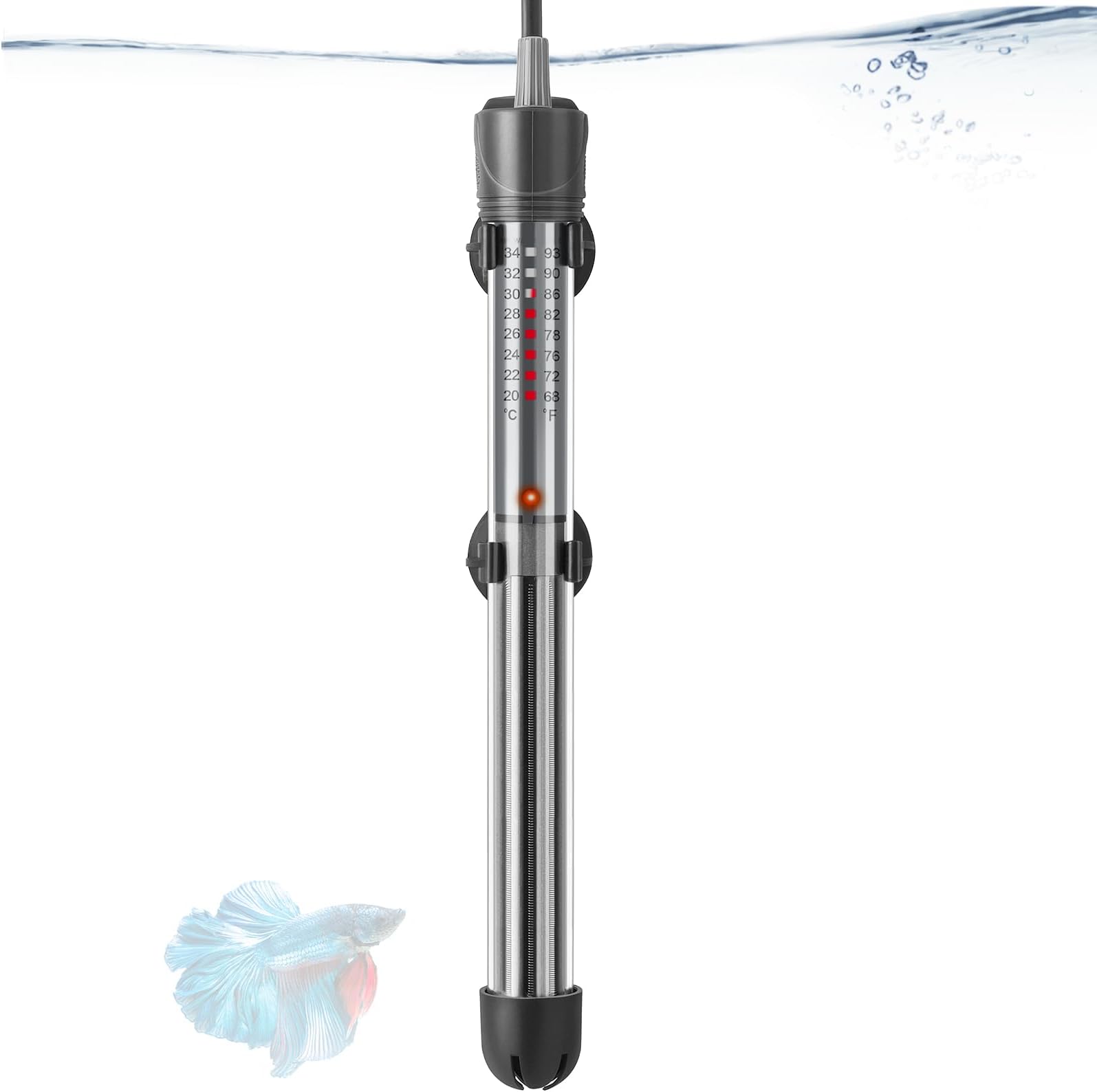 HITOP 300W Adjustable Aquarium Heater, Submersible Fish Tank Heater Thermostat with Suction Cups for 45-65Gal