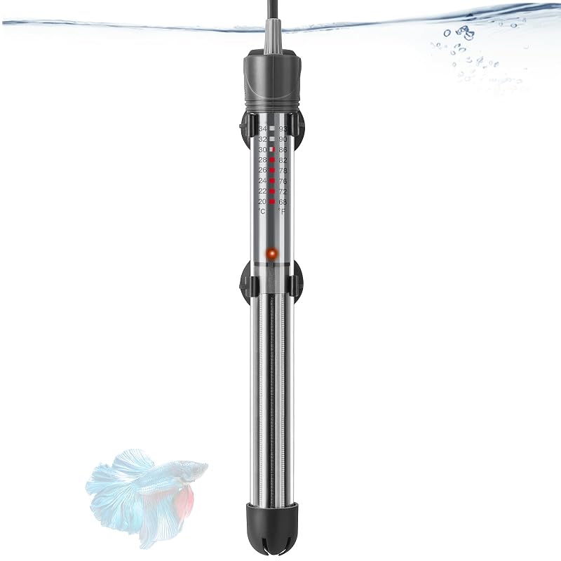Aquecedor para Aquário com Termostato Ajustável HITOP para Água Doce e Salgada, 300 W