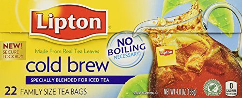 Lipton Cold Brew Family Iced Tea Bags Black tea 22 ct (Pack of 2) - //coolthings.us