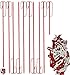 Produktbild 10x Absperrleinenhalter mit Kette Ø 14 x 1220 mm geriffelt, rot lackiert, inkl. 25 Meter (6mm) Absperrkette rot/weiß