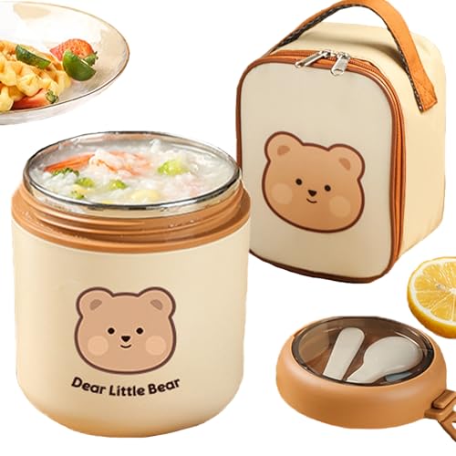 Listado de Frascos térmicos para comida disponible en línea. 46 Lonchera Térmica de Acero Inoxidable 530ML con Cuchara y Bolsa Térmica,Frasco de Alimentos Aislado,Caja de Almuerzo Recipiente de Comida,Juego de Recipientes de Almuerzo con...