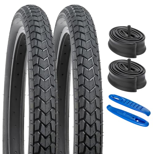 Pneu vélo 20 pouces avec chambre à air Schrader YUNSCM Y-779 pour vélos de route 20x2.10