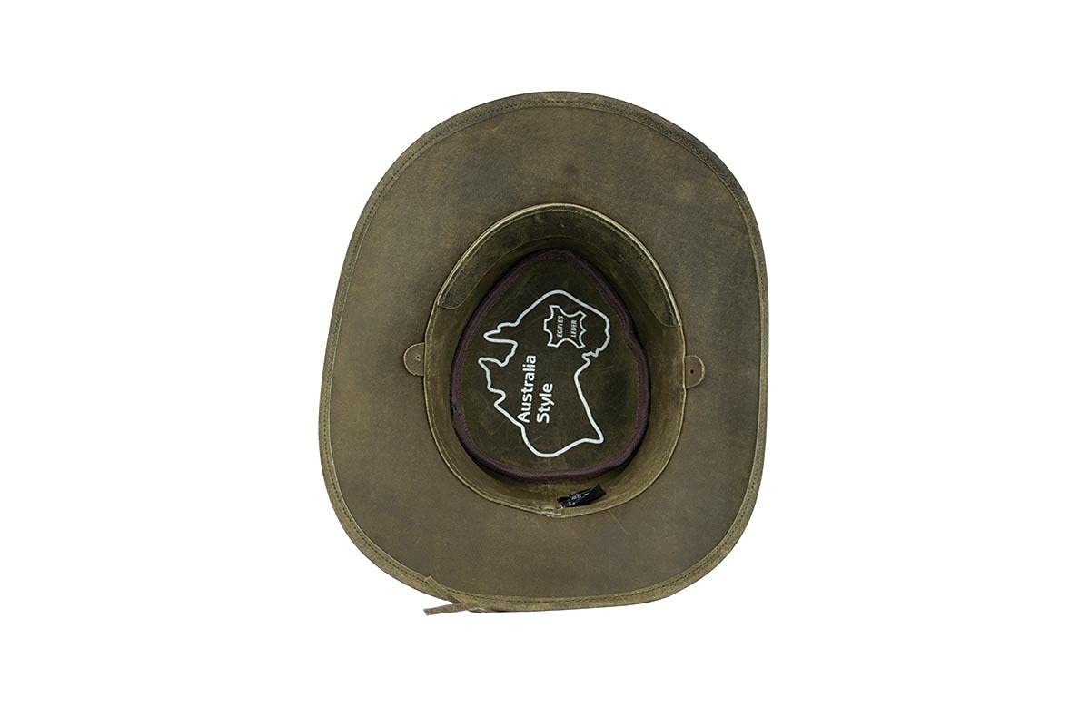 Black Jungle ARAMAC Chapeau de Cowboy, en Cuir, Style Australien