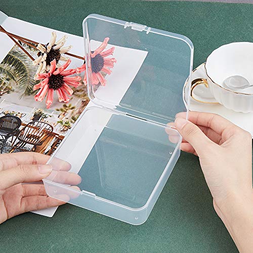 Image of BENECREAT 27 Pack Mixed Size Rectangle Mini Clear Plastic Bead Storage Containers Box Case with lid for Items,Pills,Herbs,Tiny Bead,Jewerlry Findings, and Other Small Items
