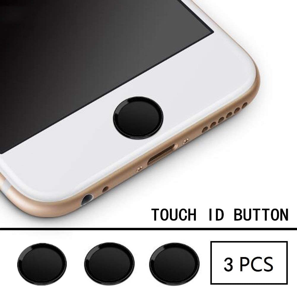 Home Button Sticker Ultra Slim Fingerprint Support Touch ID Metal (3Pack)