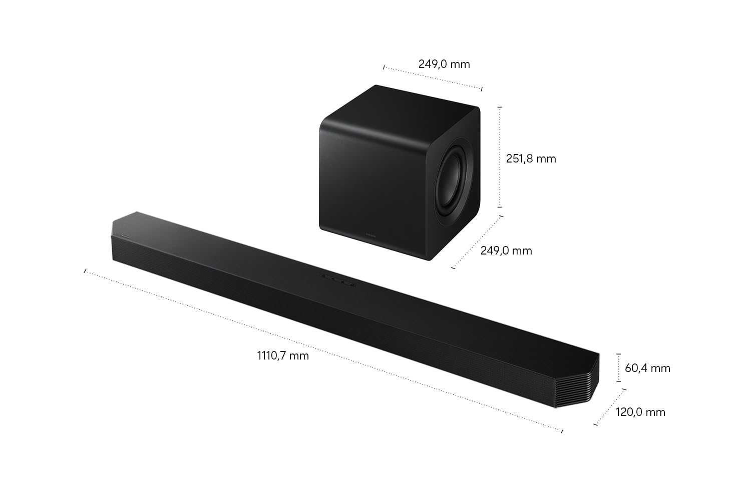 Samsung HW-Q810GH / Q800H Q-Series 5.1.2-kanałowy soundbar do telewizorów, bezprzewodowy podwójny subwoofer, 6,5-calowy, bezprzewodowy Dolby Atmos, Q-Symphony, Game Mode Pro do gier 3D, Alexa