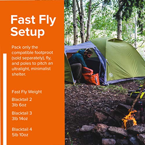 Carpa para camping Big Agnes Blacktail para 3 personas miniatura 5