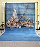  HUA PHOTO® 150*300cm Madera azul fondos de fotografía de vinilo photo studio redes de pesca soporte telón de diseño único fondo fotográfico XT-3610