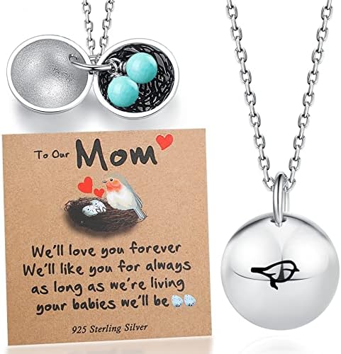 Gifts for Mom Mothers Day Gifts from Daughter Mama Birthday Gift for Mom Son New Mom Necklace Women 925 Sterling Silver Chain Best Mom Ever Personalized Presents Unique Dog Mom Valentines Christmas