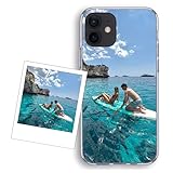 Mookase Funda de Gel para iPhone 12/12 Pro Personalizada para tu móvil con Foto Imagen o Texto, Carcasa Personalizable, Gel Flexible, Trasparente, Regalo Original