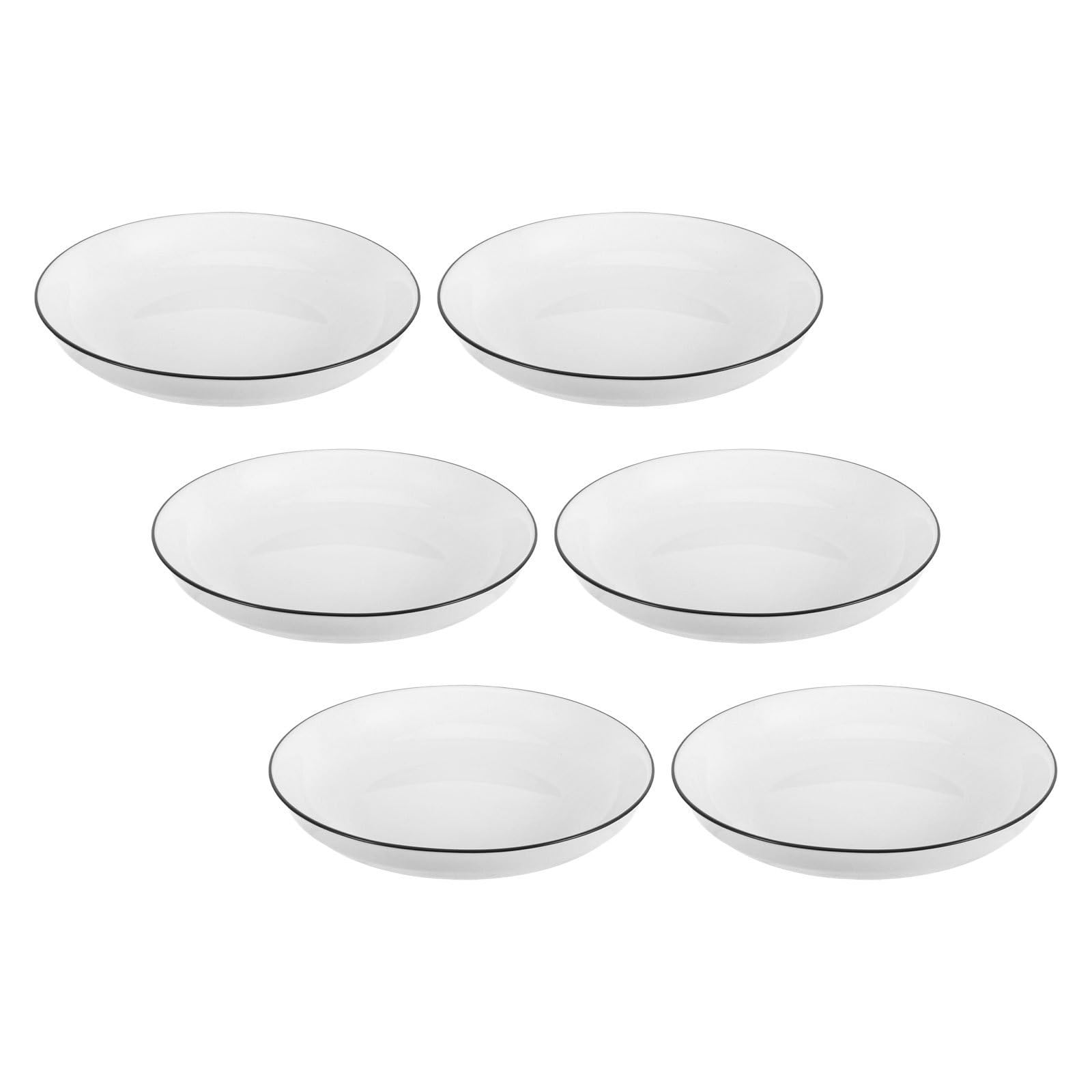 Zerodeko Juego de 6 Platos de Postre de Cerámica en Color Claro con Diseño Elegante y Funcionalidad Multipropósito para Comidas Diarias y Eventos