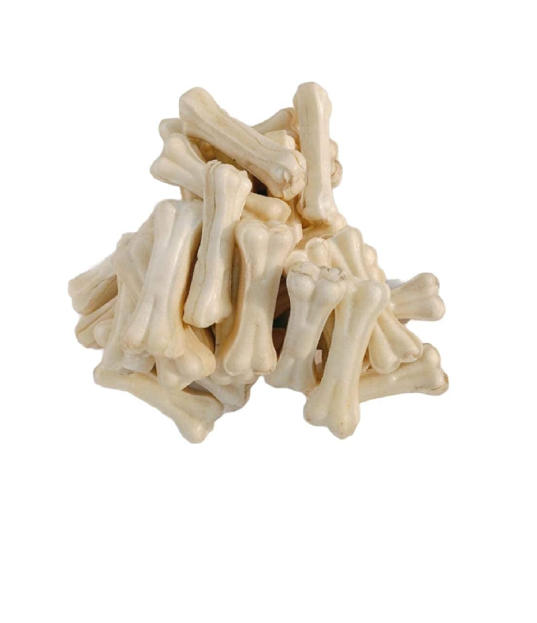 N.J Creations Rawhide Pressed Bones for Dogs, Chicken Flavor, 4-Inch, 1KG | Calcium-Enriched Chew for Small and Young Breeds | High Protein Dental Treat for Healthy Teeth and Gums