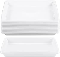 Vista 8 de Maitys 15 bandejas de arte de plástico para actividades de 14.57 x 10.63 x 1.77 pulgadas, organizador grande de manualidades, bandeja de Transparente