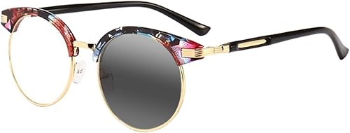 Gafas de lectura multifocales progresivas redondas de metal con diseño de moda fotocromáticas con lector UV disponible en Yaxa Venezuela