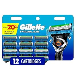 Gillette ProGlide Razor Refills for Men, 12 Razor Blade Refills
