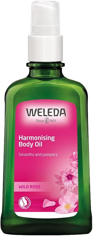 Weleda Óleo Corporal e de Beleza Pampering Wild Rose com óleos de rosa, amêndoa doce e jojoba, 100 mL