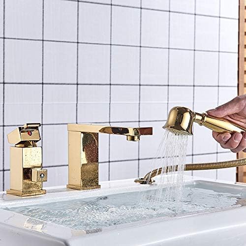 Mitigeur monté sur pont 3 pièces à double commande pour évier de salle de bain