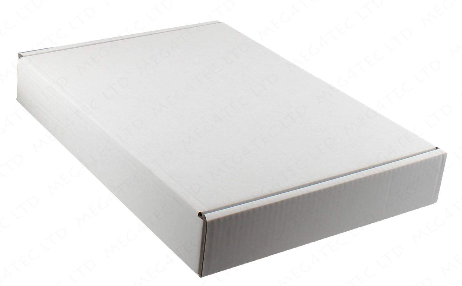 WHITE OR BROWN SHIPPING CARDBOARD BOXES POSTAL MAILING GIFT PACKET SMALL PARCEL (15.5" x 12" x 2.5", WHITE, 1)
