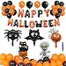 Palloncini di Halloween, Decorazione di Halloween, Palloncini Banner Happy Halloween, Palloncino foil Spider Zucca, Palloncino In Lattice Nero Arancio Per Halloween Bar Articoli Per La Casa (59pz)