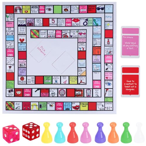 Board Game, Interactive Party Board Games, Funny Party Board Games for Adults, Friends Gathering, Family Play or Any Occasion, 2-8 Players