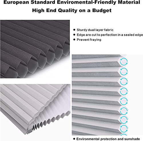 Blinhdome Custom Size Top Down Bottom Up Cordless Cellular Shades Window Shades 100% Blackout Blinds Thermal Window Blinds Honeycomb Shades For Indoor Windows, Door (Light Filtering, Blue) #TOP5