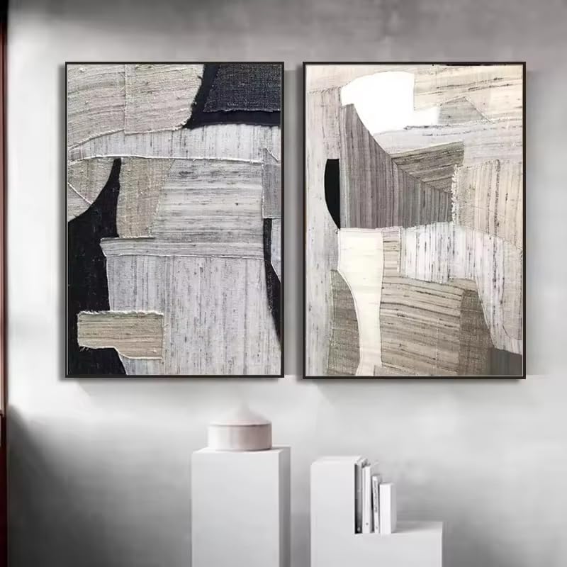 Lienzo blanco y negro de estilo moderno ideal para la decoración del hogar