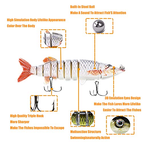 1 pc Multi-Snodato Esche da Pesca Esche