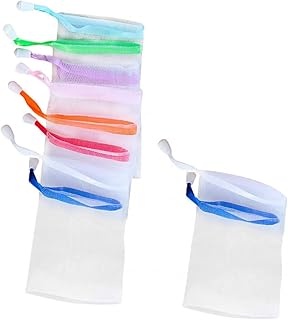 Beaupretty 20 Peças Rede De Espuma De Sabão Rede De Espuma De Banho Rede De Espuma De Sabão Saco De Sabão Protetor De Espuma De Bolha Sacos De Sabão Líquido De Malha Sabonete Facial