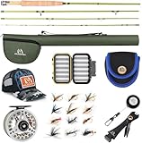 M MAXIMUMCATCH Maxcatch Ultra-Lite Fly Rod for Stream River Panfish/Trout Fishing 1/2/3 Weight and Combo Set Available (7'6'' 3wt 4pcs)