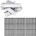 Uniflasy Cooking Grates Heat Platesfor Nexgrill 720-0882A Evolution Infrared Plus 5-Burner Gas Grills Grates Replacement Parts Gas Grills Cast Iron Cooking Grids