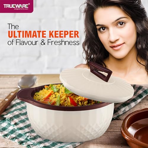 Image of Trueware Eternity Inner Steel Insulated 1500 ML Thermoware Casserole | BPA Free | Odour Proof | Food Grade | Easy to Carry | Serving | Curd Maker | Hot Pot