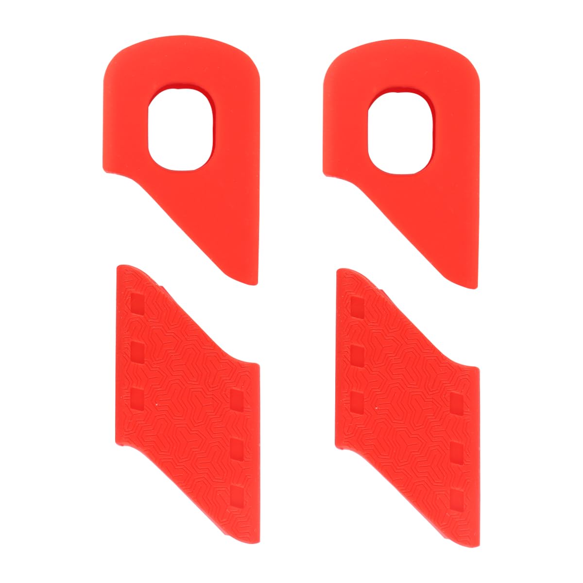 1 Set Bicycle Crank Guard with Skeletonized Handlebar Stem Fits Most Bikes and Road Bikes (Red)