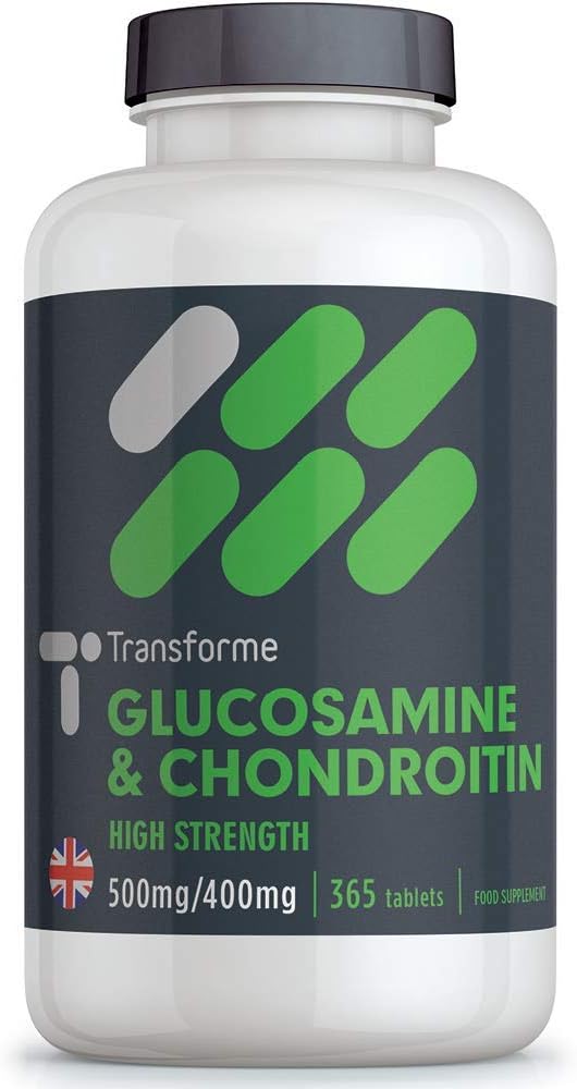 Transforme Glucosamine and Chondroitin High Strength 500mg/400mg, 365 Tablets Up to 1 Year
