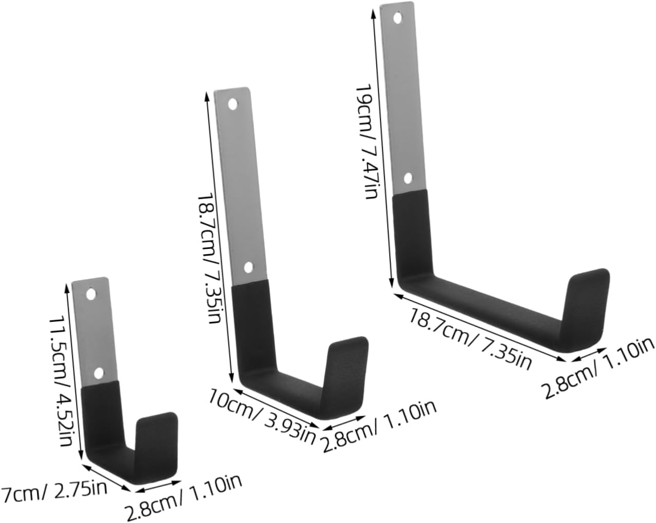 NUOBESTY 6pcs Heavy Duty Wall Mount Hooks Garage Storage for Ladders Tools Equipment Easy Installation Versatile Utility Hooks for Home Organization