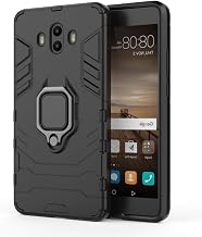 Huawei Mate 10 Case, 2in1 Armor Combination Shockproof Heavy Duty Shield Hard Shell PC + TPU Silicone with Magnetic Stand Car Mount Case Cover for Huawei Mate 10 -All Black