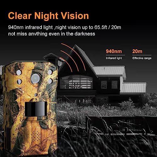 Image of 4G Trail Camera - High Resolution 2K Video, 14MP Images, No Glow Night Vision,Waterproof, Remote APP Access for Wildlife Monitoring, Home Security, Farm Outdoor Surveillance Wireless CCTV